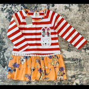 Striped Red and Orange Bunny Dress